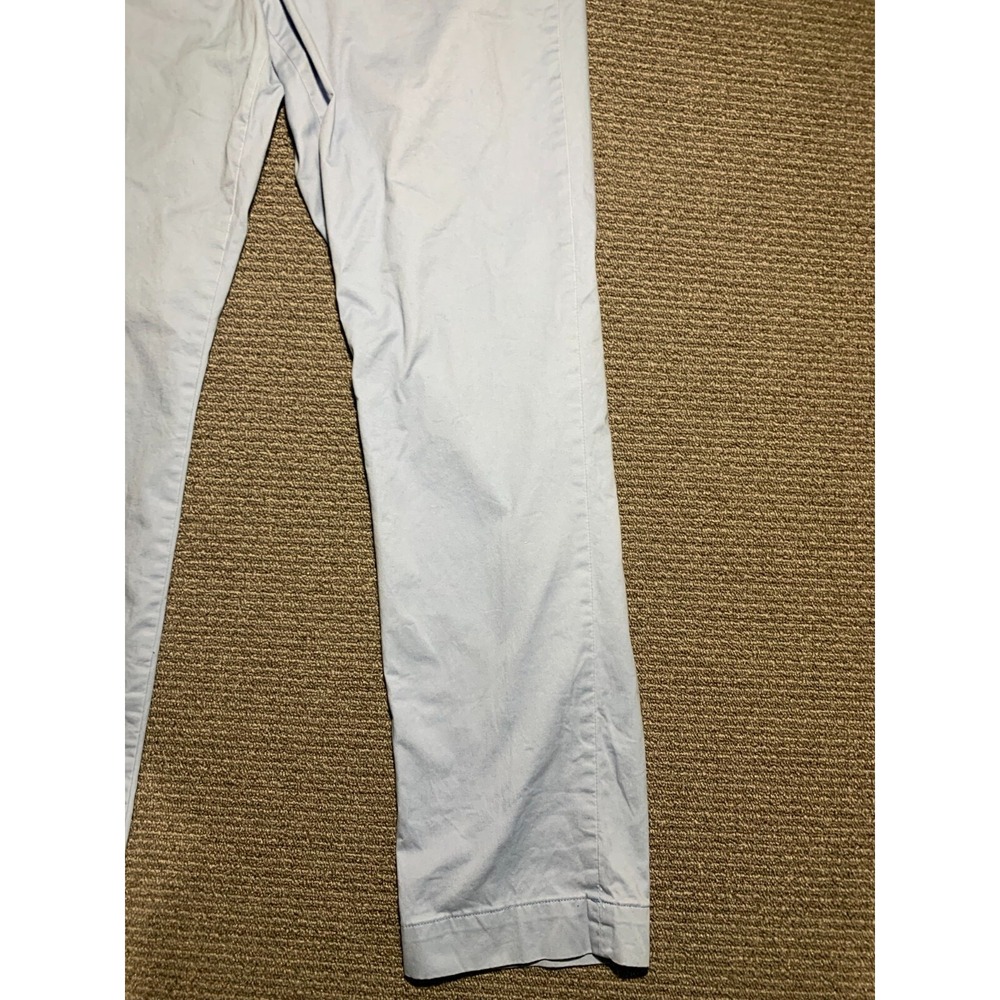 Polo Ralph Lauren Mens Classic Fit Flat Front Chino Blue Pants 34x32 Cotton - Picture 10 of 16